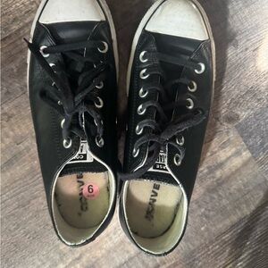 Converse Black and White Leather size 9 women’s